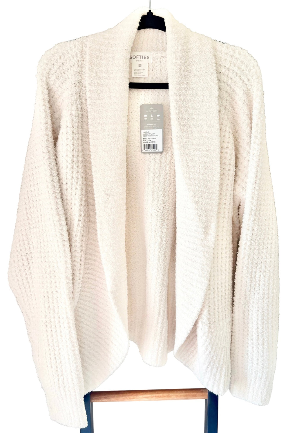 Softies Waffle Marshmallow Cocoon Cardigan