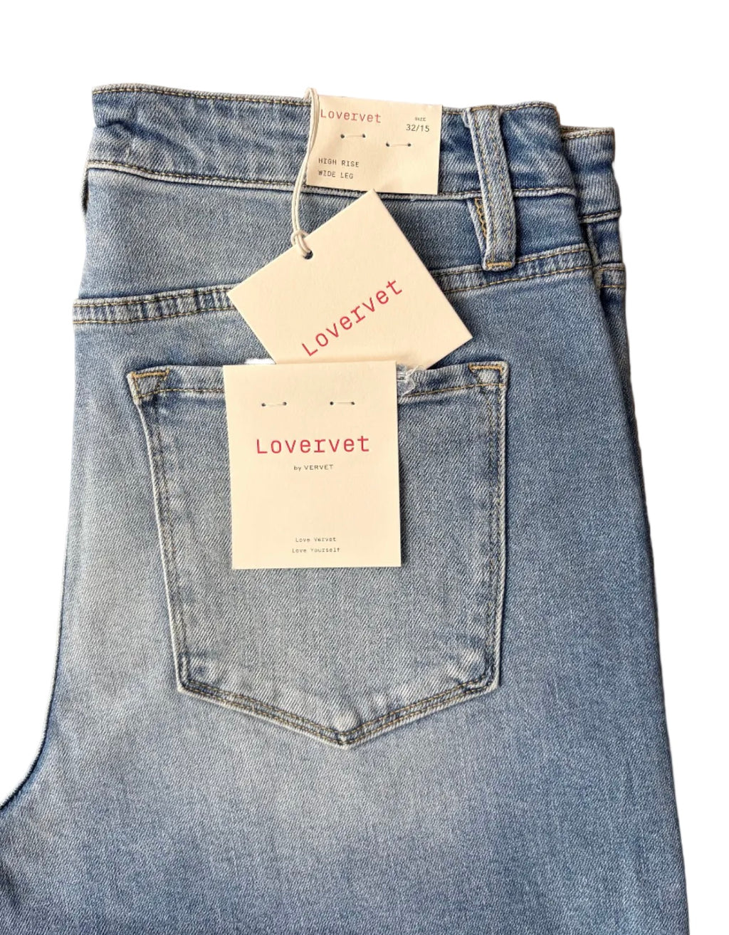 The Adrian by Lovervet High-Rise Wide Leg Denim Three Lengths 32/15