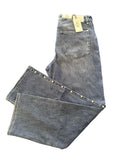 Judy Blue High Rise Dark Wash Studded Straight Leg Jeans 15/32