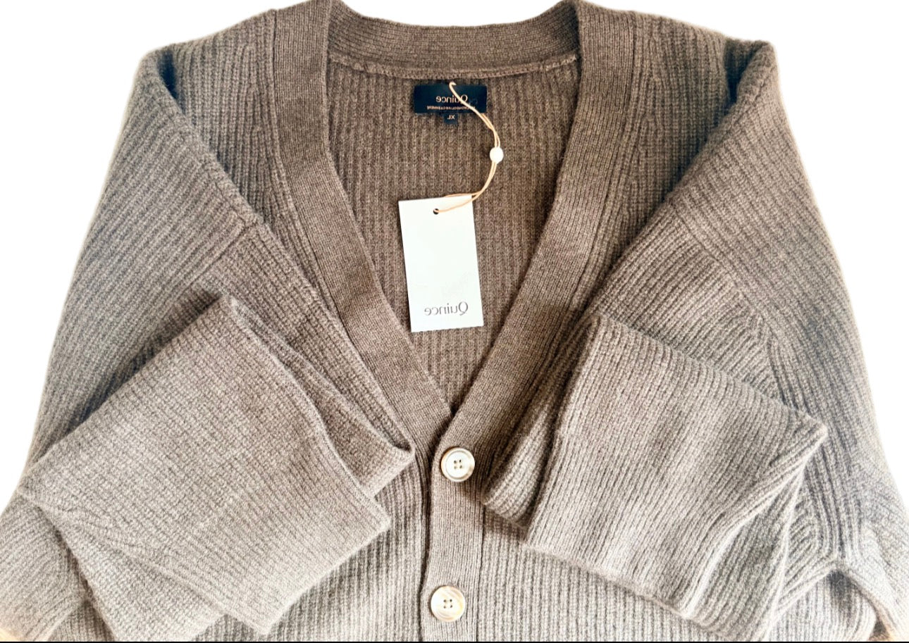 Quince Mongolian Cashmere Oversized Boyfriend Cardigan