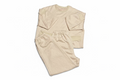Cozy Cable Textured Quilted Lounge Set – Cream Ivory